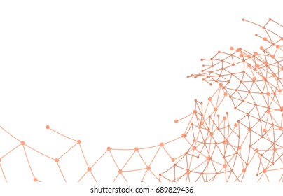 Abstract technology background. Thin black round digital lines. Digital texture. Modern pattern. Network connection.