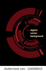 Abstract technology background with various technology elements Hi-tech communication concept background