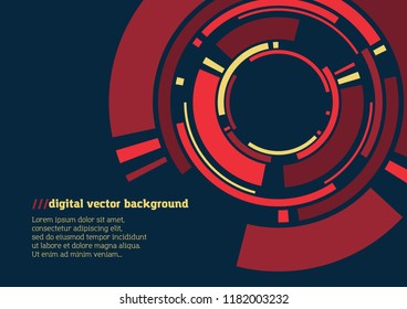 Abstract technology background with various technology elements Hi-tech communication concept background