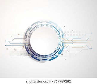 Abstract Technology Background With Various Tech Elements Design