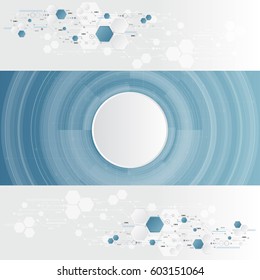 Abstract technology background with various technological elements. Vector illustration.