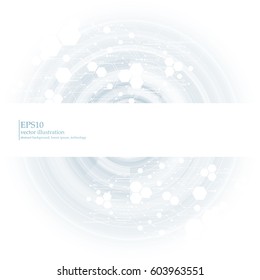 Abstract technology background with various technological elements. Vector illustration.