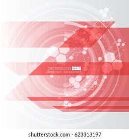 Abstract technology background with various technological elements. Vector illustration.