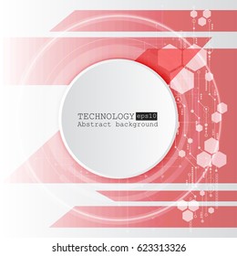 Abstract technology background with various technological elements. Vector illustration.