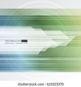 Abstract technology background with various technological elements. Vector illustration.