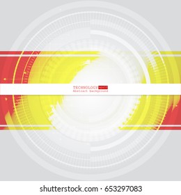 Abstract technology background with various technological elements. Vector illustration.