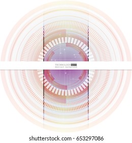 Abstract technology background with various technological elements. Vector illustration.