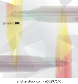 Abstract technology background with various technological elements. Vector illustration.