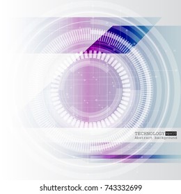 Abstract technology background with various technological elements. Vector illustration.