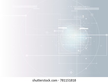 Abstract technology background with various technological elements. Vector illustration.