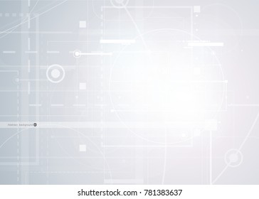 Abstract technology background with various technological elements. Vector illustration.