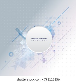 Abstract technology background with various technological elements. Vector illustration.