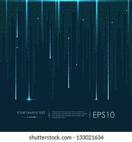 Abstract technology background. Vector binary code