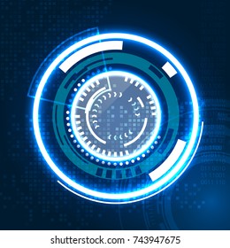 Abstract technology background. Vector color illustration isolated on a white background.