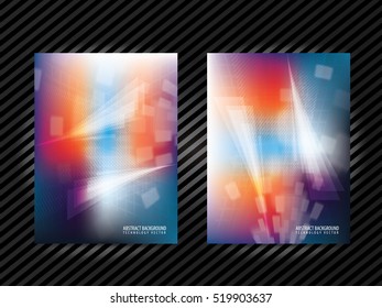 Abstract technology background in vector corporate identity template for business