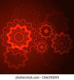Abstract technology background. Vector gears illustration