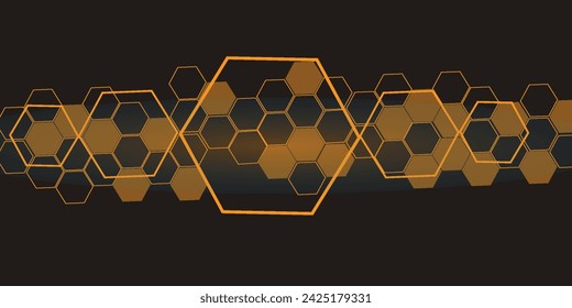 abstract technology background vector hexagon concept design shape EPS10
