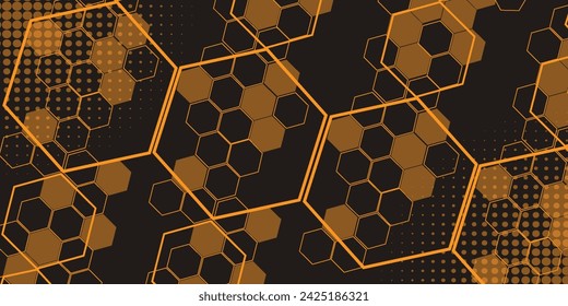 abstract technology background vector hexagon concept design shape EPS10