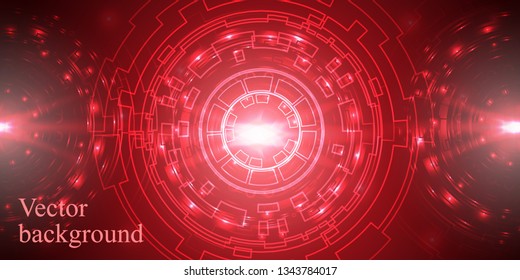 Abstract technology background. Vector hi-tech illustration