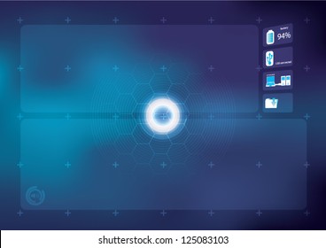 Abstract technology background - vector illustration control room abstract background big screen hi technology