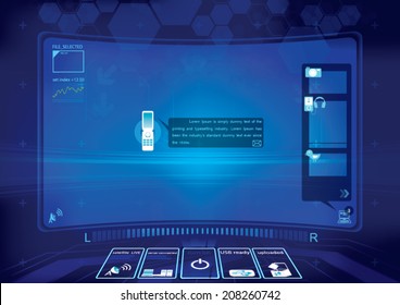Abstract technology background - vector illustration control room abstract background big screen hi technology 