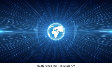 Abstract technology background. Vector illustration. Global network connection and communication concept.
