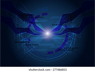 Abstract Technology background vector illustration.