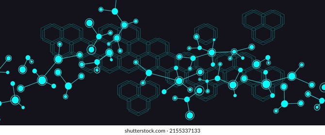 Abstract technology background vector image. Molecular structure background.	