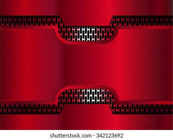 Abstract technology background. Vector metallic banner.
