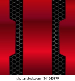 Abstract technology background. Vector metallic banner.