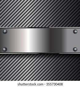 Abstract technology background. Vector metallic banner