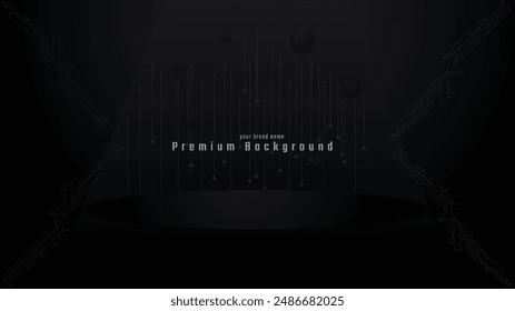 Abstract Technology Background, Wave Background, Technology Hub Background, Line Background