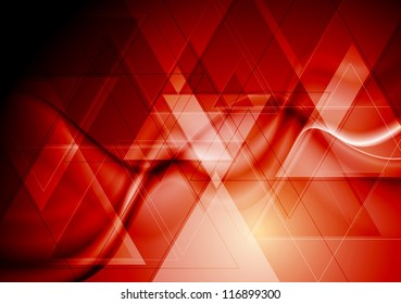 Abstract technology background with waves. Eps 10 vector backdrop