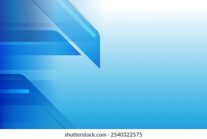 Abstrakter Technologiehintergrund in weißem und blauem Farbverlauf. Moderner futuristischer blauer Hintergrund für News Report Banner oder Cover Design