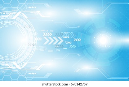 Abstract technology background white blue innovation concept vector design