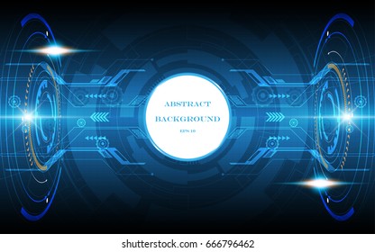 abstract technology background white circle space vector design