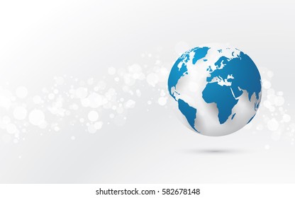 abstract technology background and world