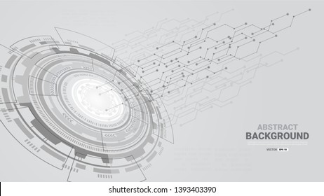 Abstract technology background.Circuit board on gray background vector illustration.