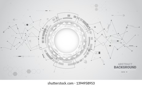 Abstract technology background.Circuit board on gray background vector illustration.