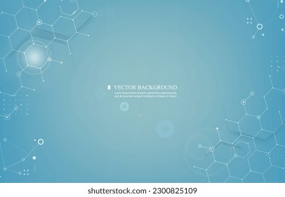 Abstract technology background.computer network.futuristic wallpaper.geometric hexagon shape