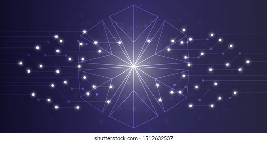 Abstract technology background.Digital hi tech hexagons concept.Vector illustration.Eps10