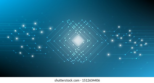 Abstract technology background.Digital hi tech hexagons concept.Vector illustration.Eps10