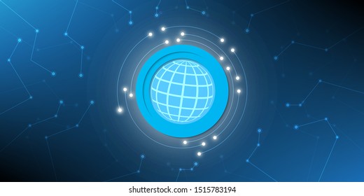 Abstract technology background.Digital hi tech world design.Vector illustration.Eps10