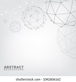 Abstract technology background.Geometric vector background. Global network connections with points and lines.