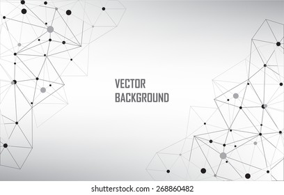 Abstract  technology background.Geometric wireframe background.Polygonal vector background.