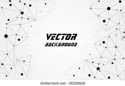 Abstract  Technology Background.Geometric Wireframe Background.Polygonal Vector Background.