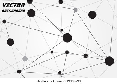 Abstract  technology background.Geometric wireframe background.Polygonal vector background.