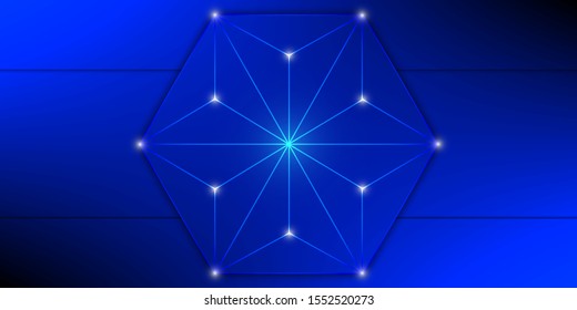 Abstract technology background.Modern geometric of blue. Paper cut style.Art design layout for business presentations, flyers, posters.Vector illustration.Eps10