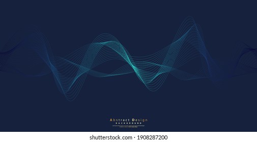 Abstract Technology Backgrounds By Wave Lines Background. Curve Modern Pattern.  Vector Illustration EPS 10.