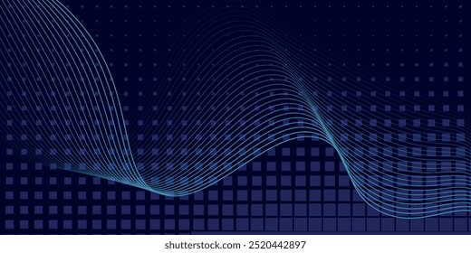 Abstract technology backgrounds by wave lines background. Curve modern pattern